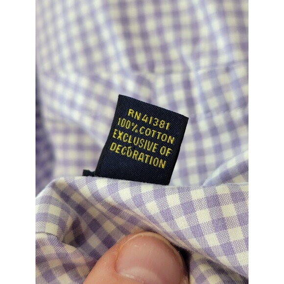 CLD Men's Medium Ralph Lauren Lavender Check Spring Dress Shirt Button Down EUC - Picture 7 of 7